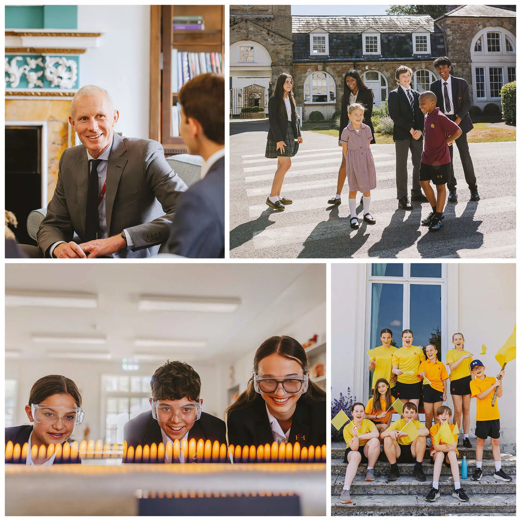 Montage image celebrating 10 Year Anniversary of Radnor House Sevenoaks