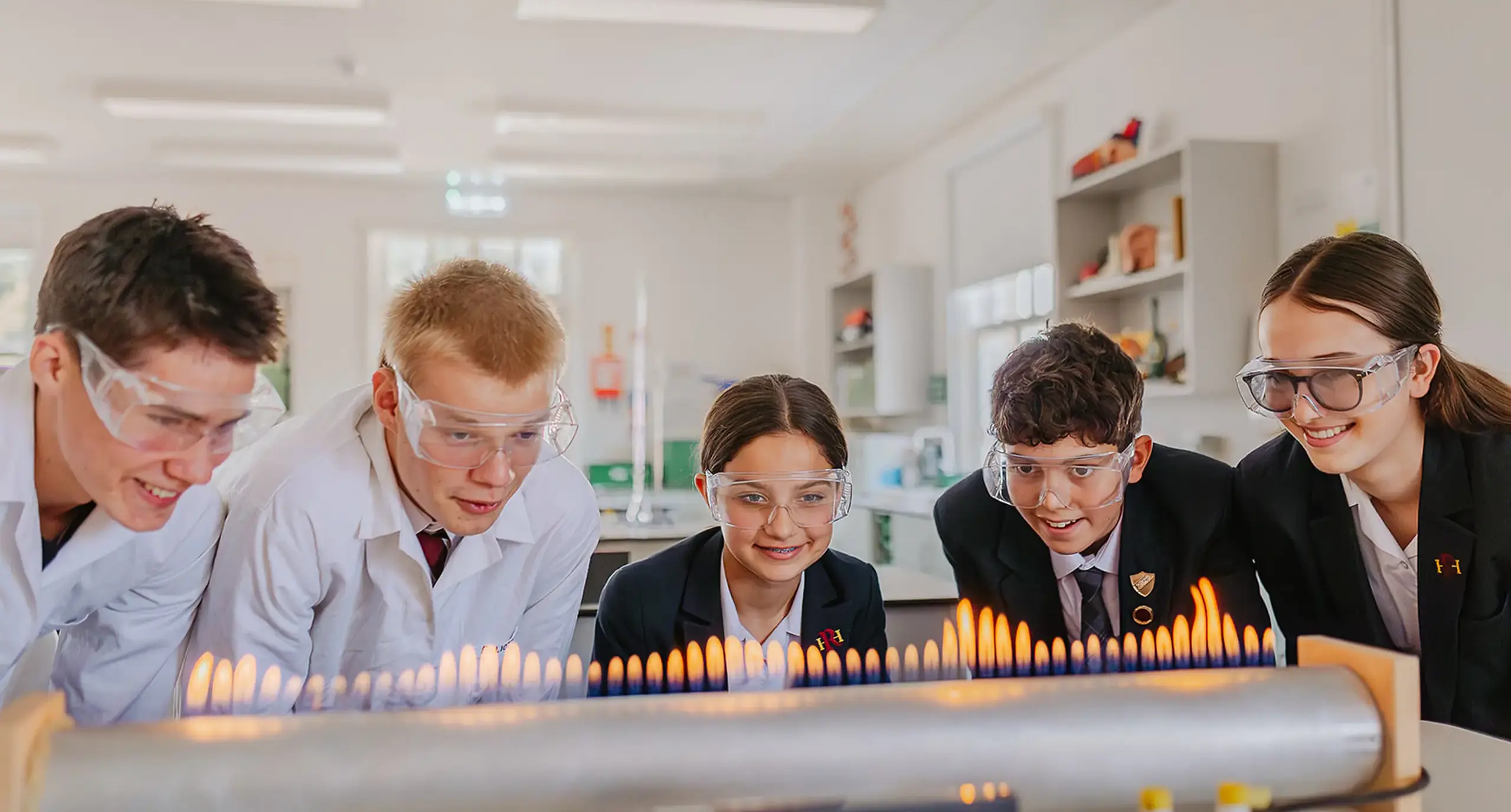 Senior School Students in a Lab at Radnor House Sevenoaks in Kent