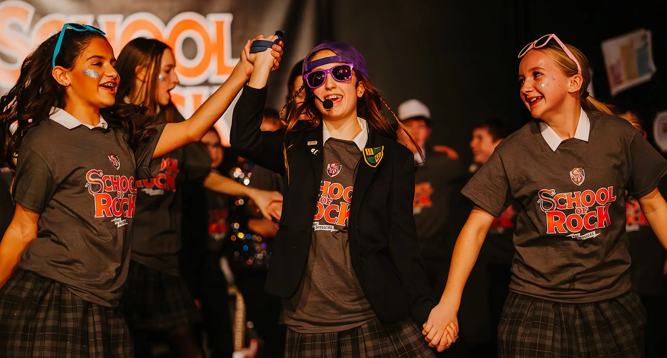 Students in Senior School Production of School of Rock