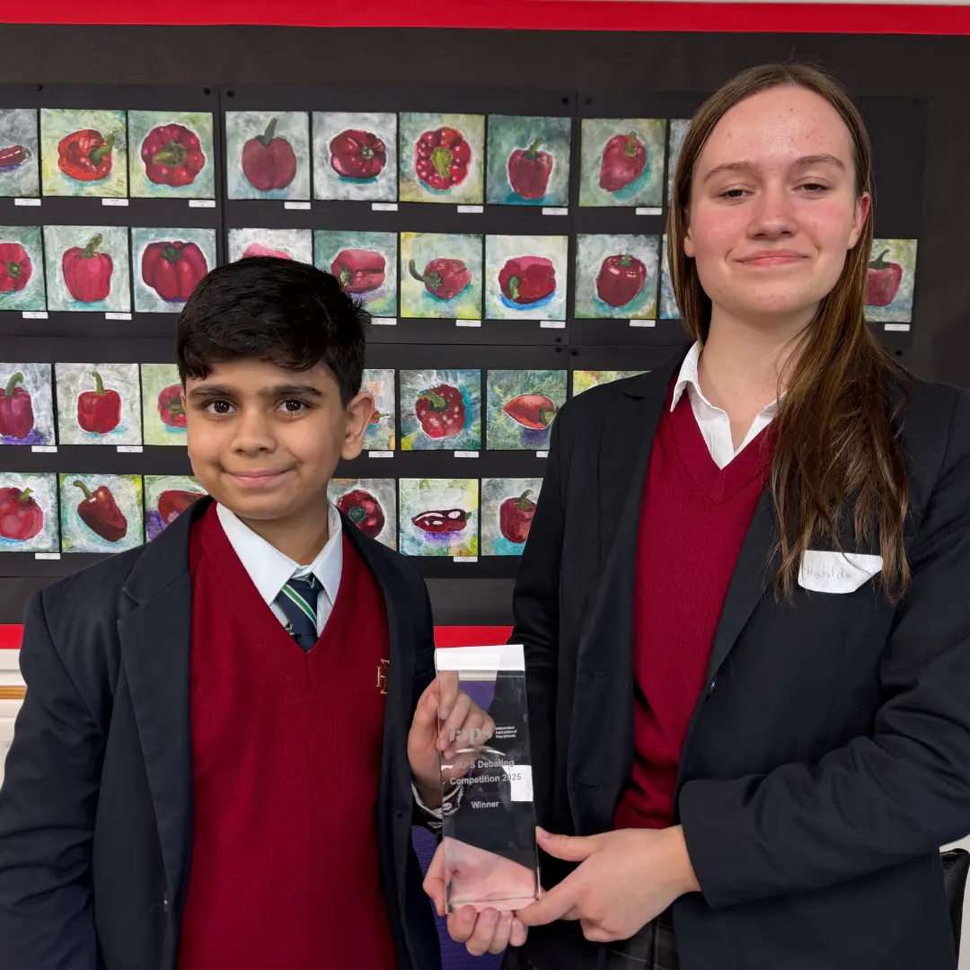 Radnor House Students with IAPS debating trophy