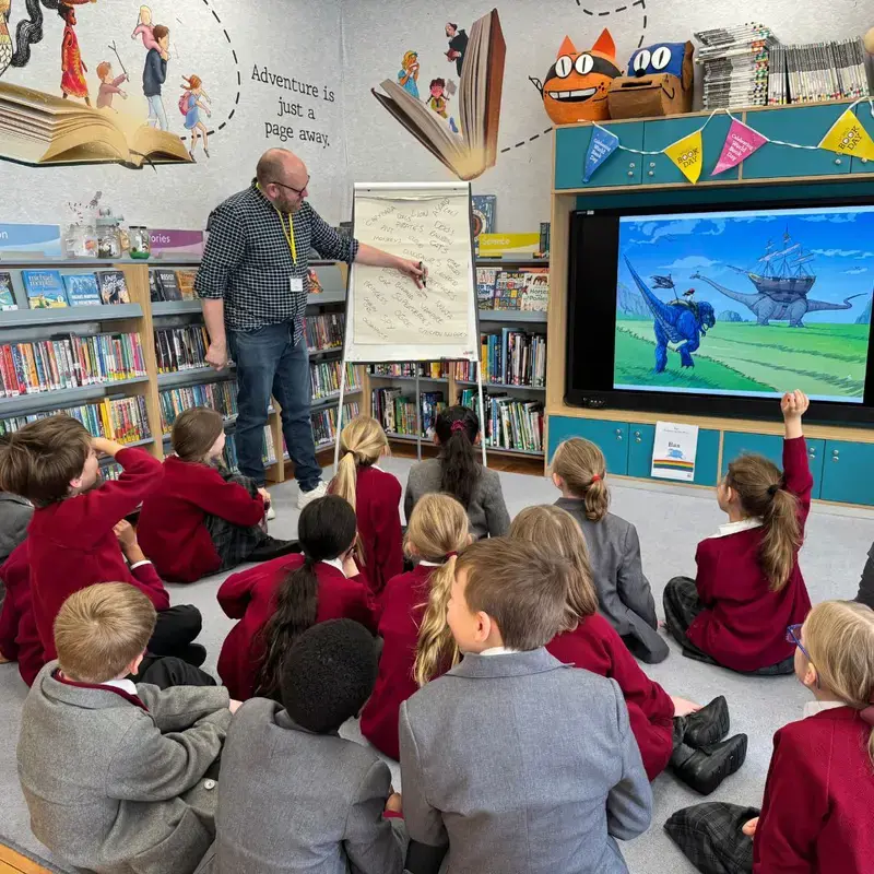 Author and Cartoonist Neill Cameron Inspires Pupils at Radnor House