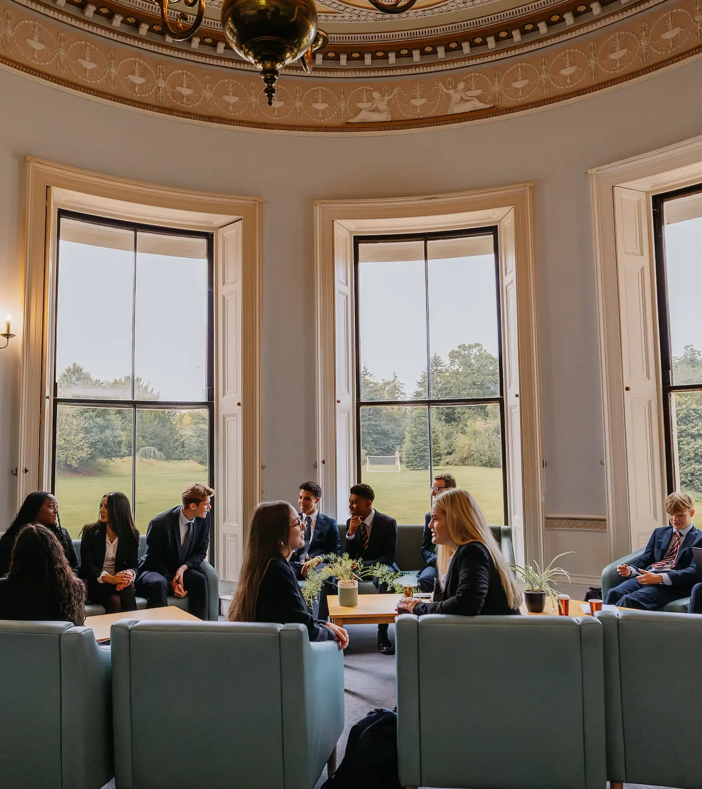 Radnor House Sevenoaks students in sixth form common room